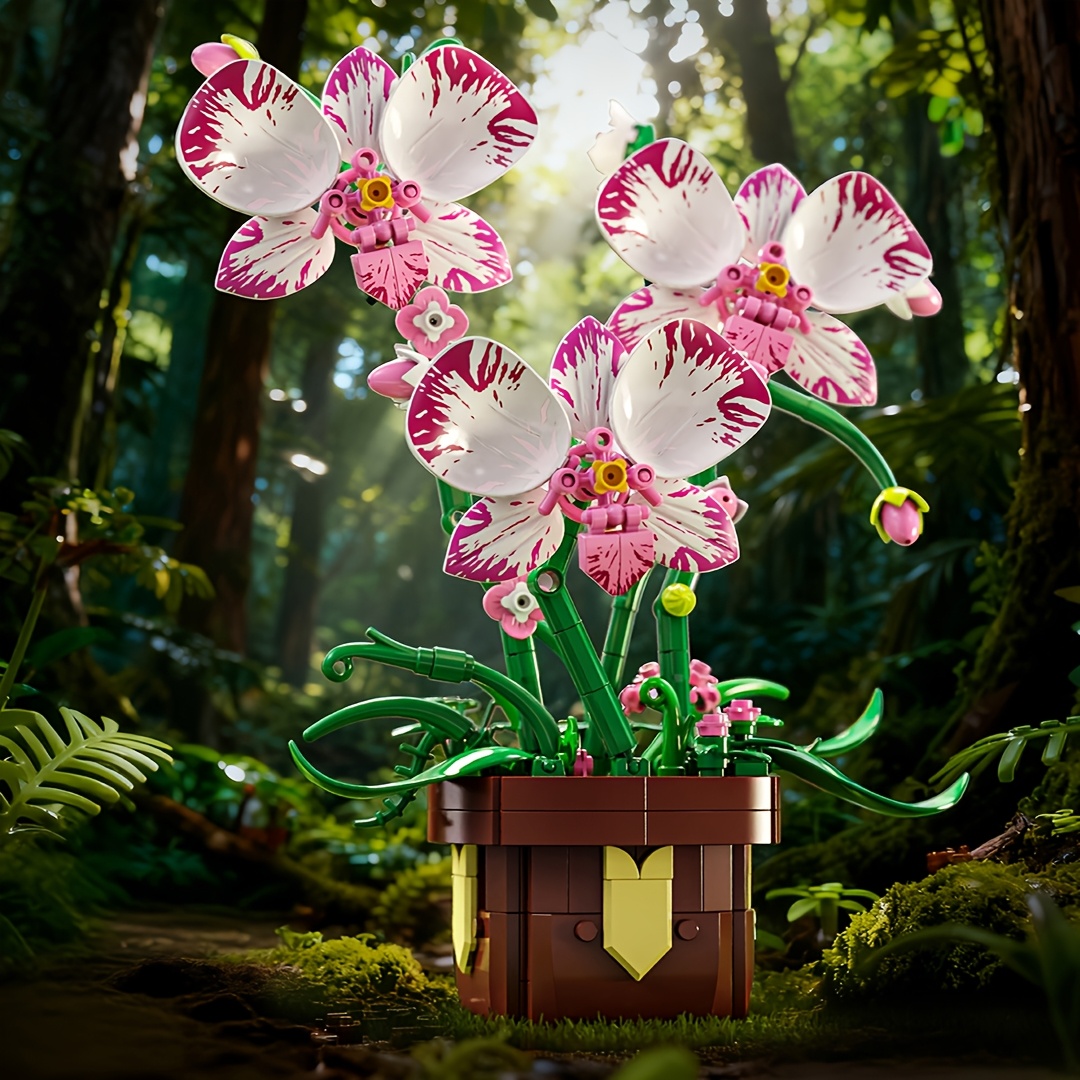323pcs Orchid Building Blocks Flower Model Set